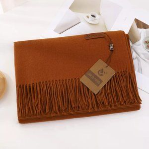 Cashmere Feel Solid Scarf, Luxurious Long Extra Large Women Men shawl.